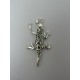 Pendente in Argento 925 Geco con Zampe Mobili 43x22 mm 