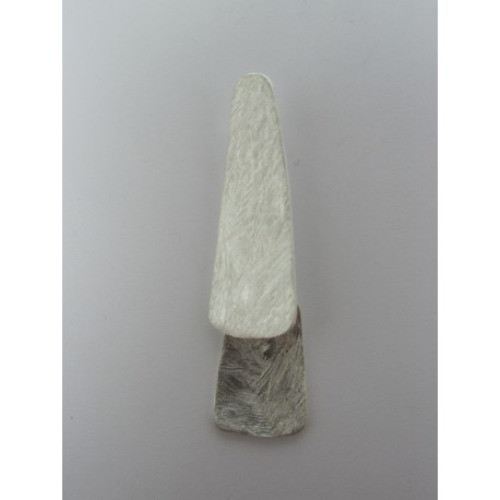 Pendente in Argento 925 Effetto Satinato 43x17 mm 