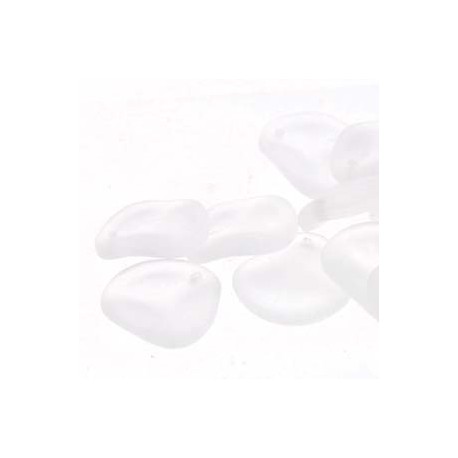 Perline Rose Petals 8x7 mm Crystal Matted - 40 pz