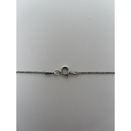 Catenina in Argento 925 Lunga 50 cm con Chiusura a Moschettone 
