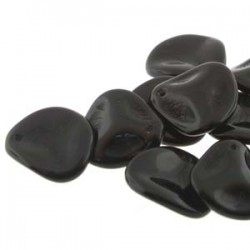 Rose Petals 14x13 mm Jet - 15 pcs
