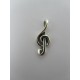 Pendente in Argento 925 Chiave di Violino 23x9 mm 