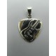 Pendente in Argento 925 Cuore con Chitarra 27x22 mm 
