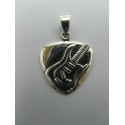 Pendente in Argento 925 Cuore con Chitarra 27x22 mm 