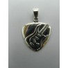 Pendente in Argento 925 Cuore con Chitarra 27x22 mm 