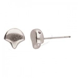 Cymbal Alopronia Ginko Earring Stud 24K Gold Plated - 2 pcs