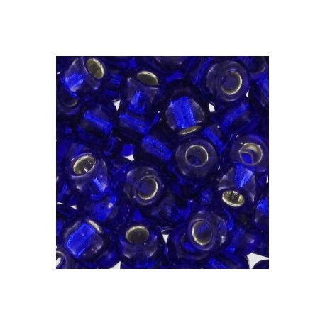 Rocailles Miyuki 8/0 Silver Lined Cobalt - 10 g - cod. 0020