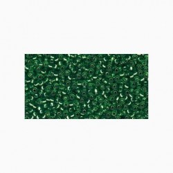 Rocailles Miyuki 11/0 Green Silver Lined - 10 g - cod. 0016