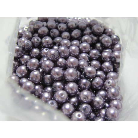 Perle Cerate in Vetro 6 mm Lilac - 25 Pz