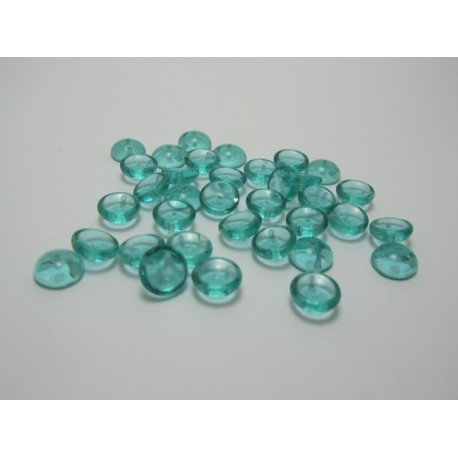 Perline PIggy 4x8 mm Transparent Light Teal - 30 pz