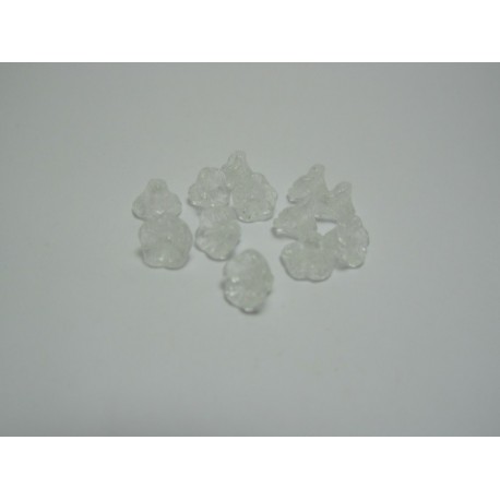 Flower Cup Beads 7x5 mm Crystal - 25 pcs