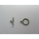Chiusura T-Bar Tonda 10x12,5x1 mm, Color Argento Anticato - 4 pz 