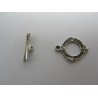 Chiusura T-Bar Tonda 14x18x1 mm, Color Argento Anticato - 4 pz 