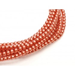 Glass Pearls 6 mm Salmon - 25 pcs