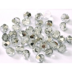 Mezzo Cristallo 6 mm Silver 1/2 Coated Crystal - 25 Pz