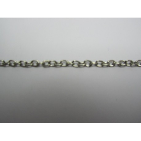 Catena Ovale Color Platino 2,5x3,5 mm - Spezzone da circa 48-50 cm