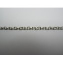 Catena Ovale Color Platino 2,5x3,5 mm - Spezzone da circa 48-50 cm
