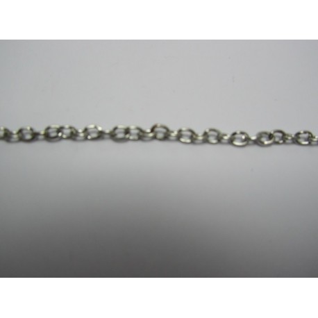 Catena Ovale Color Platino 2,5x3,5 mm - Spezzone da circa 48-50 cm