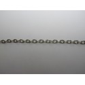 Catena Ovale Color Platino 3x4 mm - Spezzone da circa 48-50 cm