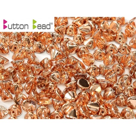 Perline Button Bead 4 mm Crystal Capri Gold - 20 Pz