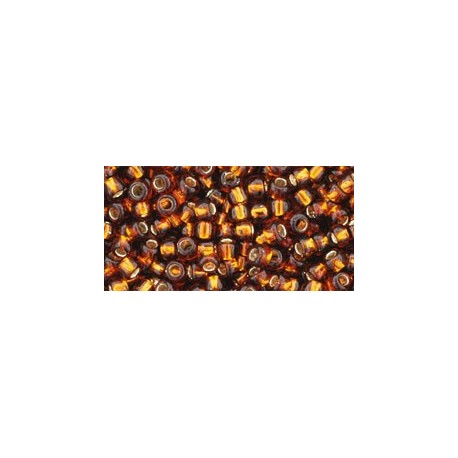 Rocailles Toho 8/0 Silver-Lined Smoky Topaz