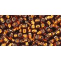 Rocailles Toho 8/0 Silver-Lined Smoky Topaz