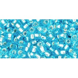 Rocailles Toho 8/0 Silver-Lined Aquamarine