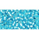Rocailles Toho 8/0 Silver-Lined Aquamarine