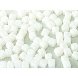  Cubi Crisscross 4 mm Alabaster - 20 Pz