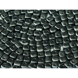  Cubi Crisscross 4 mm Jet Hematite - 20 Pz