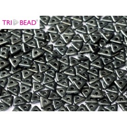 Tri- Bead 4 mm Jet Hematite - 5 g