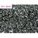 Perline Tri-Bead 4 mm Jet Hematite - 5 g