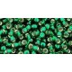 Rocailles Toho 8/0 Silver-Lined Green Emerald