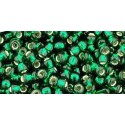 Rocailles Toho 8/0 Silver-Lined Green Emerald