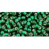 Rocailles Toho 8/0 Silver-Lined Green Emerald