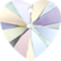 Cuore Swarovski 6228 10,3x10 mm Crystal AB - 2 pz