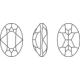 Cabochon Swarovski Ovale 4120 18x13 mm Crystal - 1 pz
