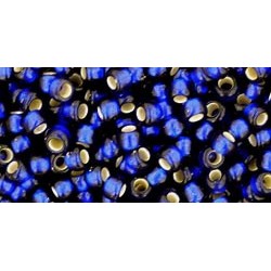 Toho Round 8/0 Silver-Lined Frosted Cobalt
