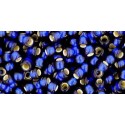 Rocailles Toho 8/0 Silver-Lined Frosted Cobalt
