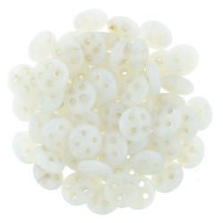 CzechMates QuadraLentil 4 Holes 6 mm Alabaster - 5 g