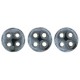 Perline QuadraLentil 4 fori 6 mm Jet Hematite - 5 g
