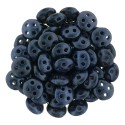 Perline QuadraLentil 4 fori 6 mm Metallic Suede Dark Blue - 5 g