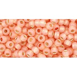 Rocailles Toho 8/0 Silver-Lined Milky Peach