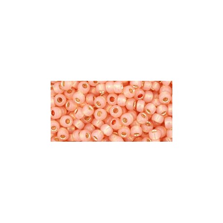 Rocailles Toho 8/0 Silver-Lined Milky Peach