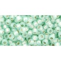 Rocailles Toho 8/0 Silver-Lined Milky Light Peridot- 10 g