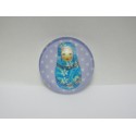 Cabochon Tondo in Vetro diametro 25 mm Soggetto Matrioska - 1 pz