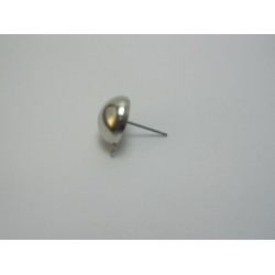 Perno Ottone Pallina 12 mm Color Nichel - 2 pz