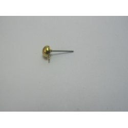 Perno Ottone Pallina 6 mm Color Ottone - 4 pz