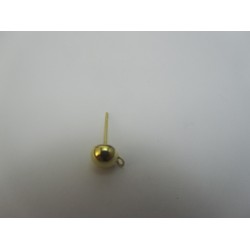 Perno Ottone Pallina 6 mm Color Oro - 4 pz