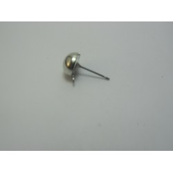 Perno Ottone Pallina 9 mm Color Nichel - 4 pz